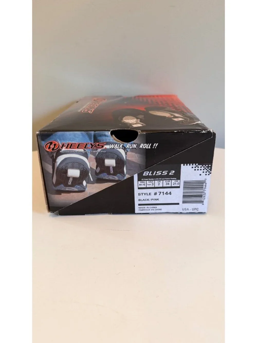 Heelys Bliss 2 Youth Roller Shoes Black/Pink Size 3 With Box & Accessories #7114
